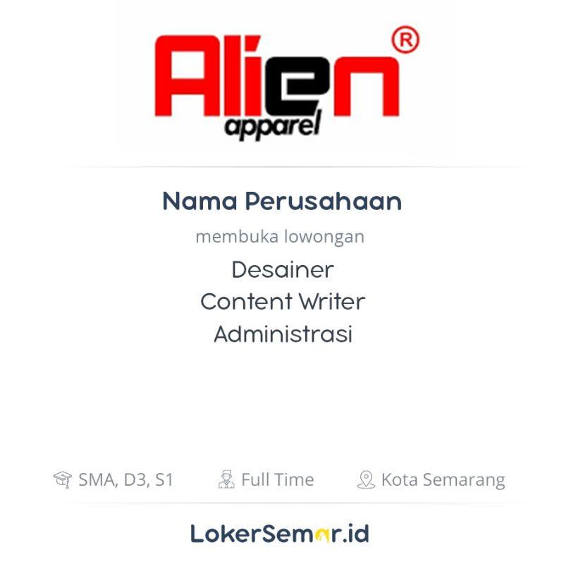  Lowongan  Kerja Desain  Grafis  di Alien Apparel LokerSemar id