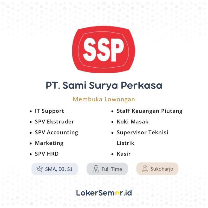 Gaji Pt Sami Semarang - Lowongan Kerja Bagian Marketing Terbaru di Kota Semarang ... / Pt ...