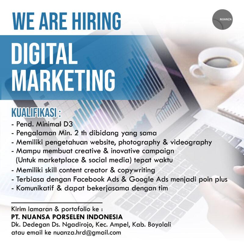 Lowongan Kerja Digital Marketing di PT. Nuansa Porselen Indonesia