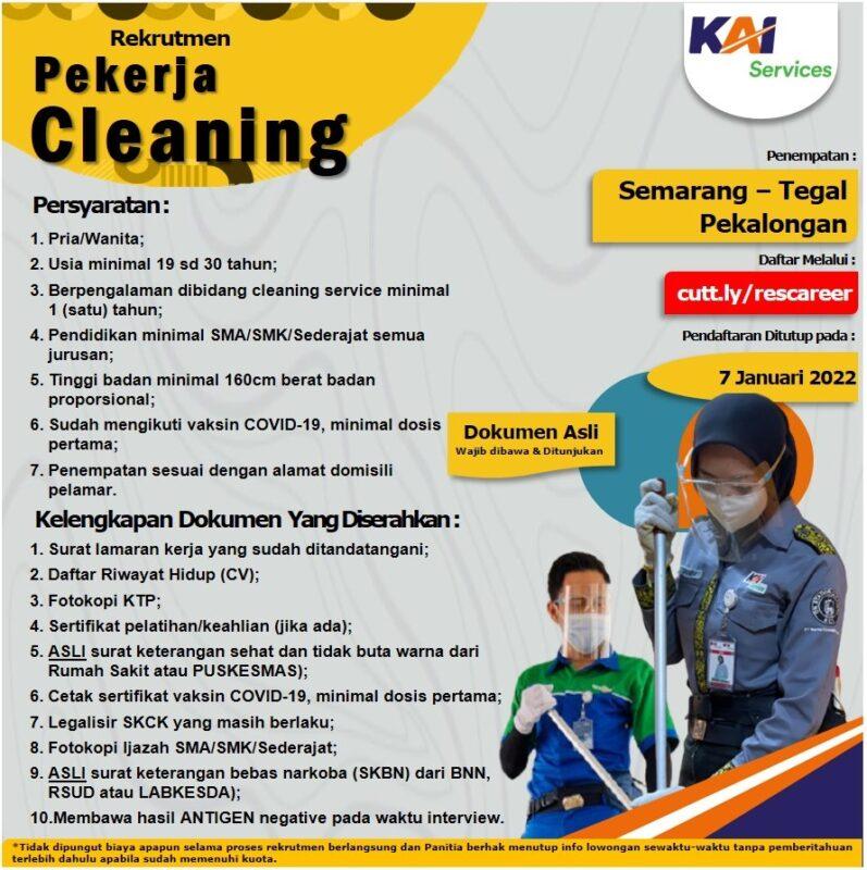 Lowongan Kerja Cleaning Service di PT. Reska Multi Usaha (KAI Services