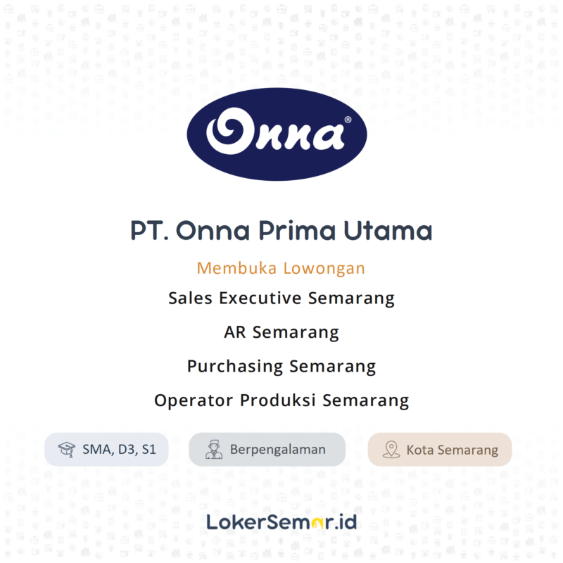 Prima Utama Box Lowongan Kerja Sales Executive Semarang - AR Semarang - Purchasing ...