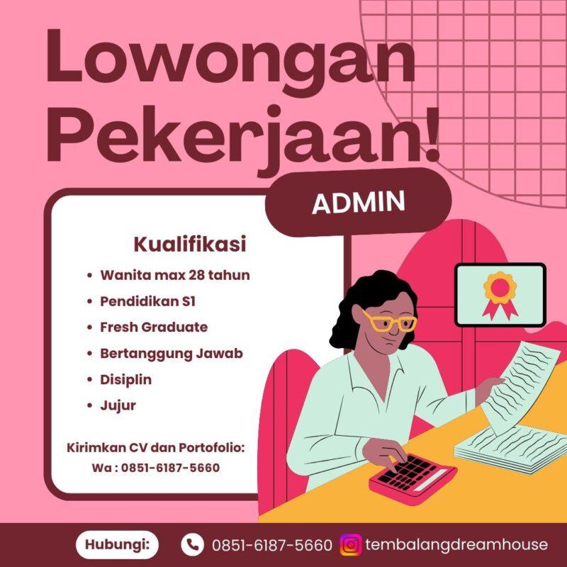 Lowongan Kerja Admin di Tembalang Dream House - LokerSemar.id
