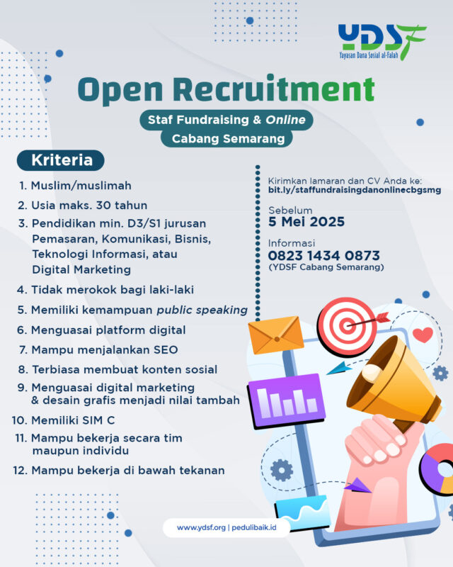 Lowongan Kerja Staf Fundraising & Online Cabang Semarang di Yayasan