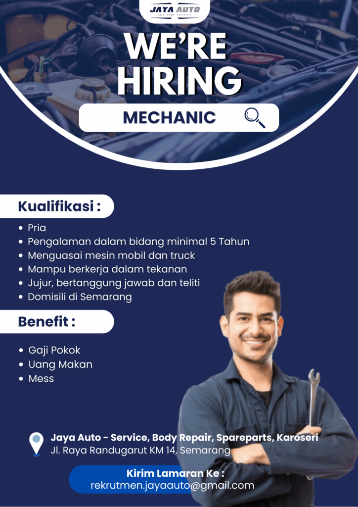 Lowongan Kerja Mechanic di Jaya Auto (Service, Spareparts, Body Repair ...