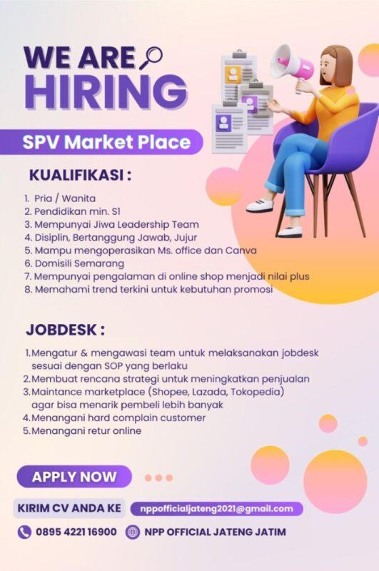 Lowongan Kerja SPV Marketplace di PT. Partindo Mas Sejahtera ...