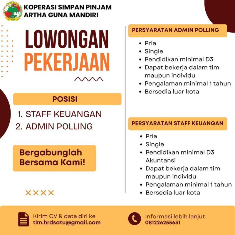 Lowongan Kerja Staff Keuangan - Admin Polling di KSP Artha Guna Mandiri ...