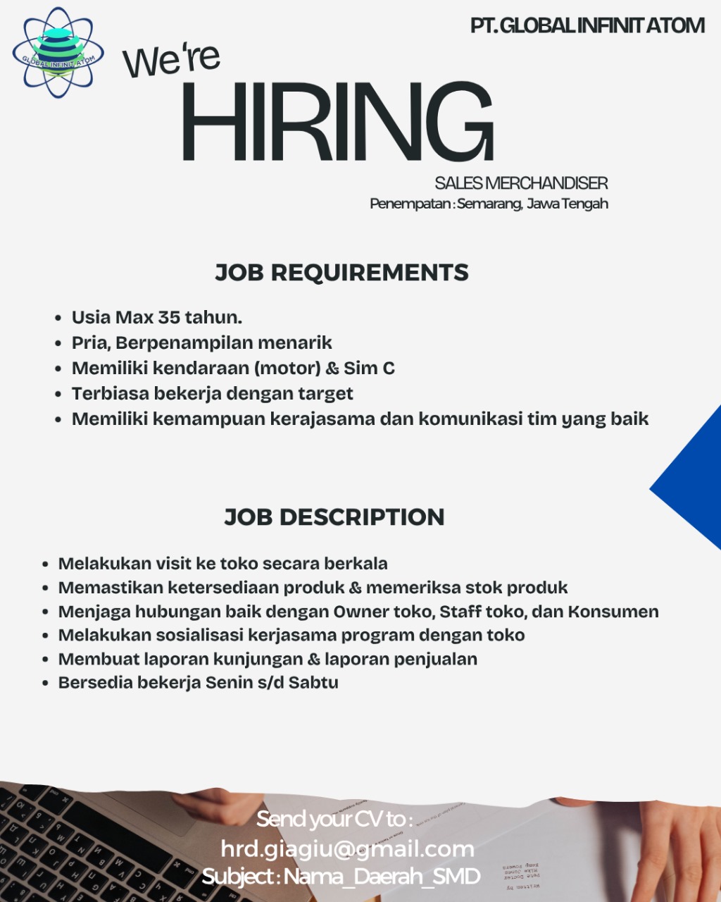Lowongan Kerja Sales Merchandiser di PT. Global Infinit Universe ...