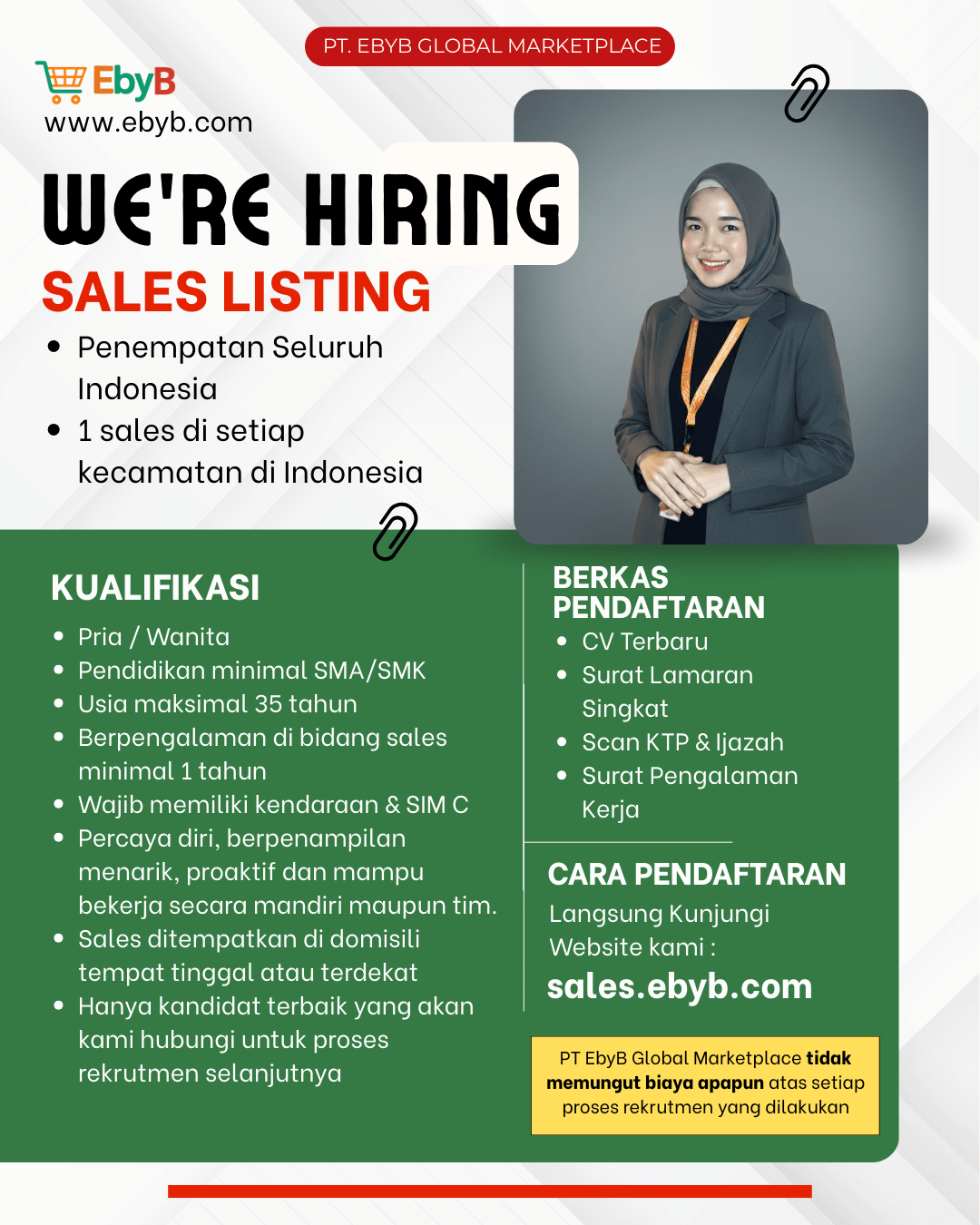 Lowongan Kerja Sales Listing di PT. EbyB Global Marketplace - LokerSemar.id