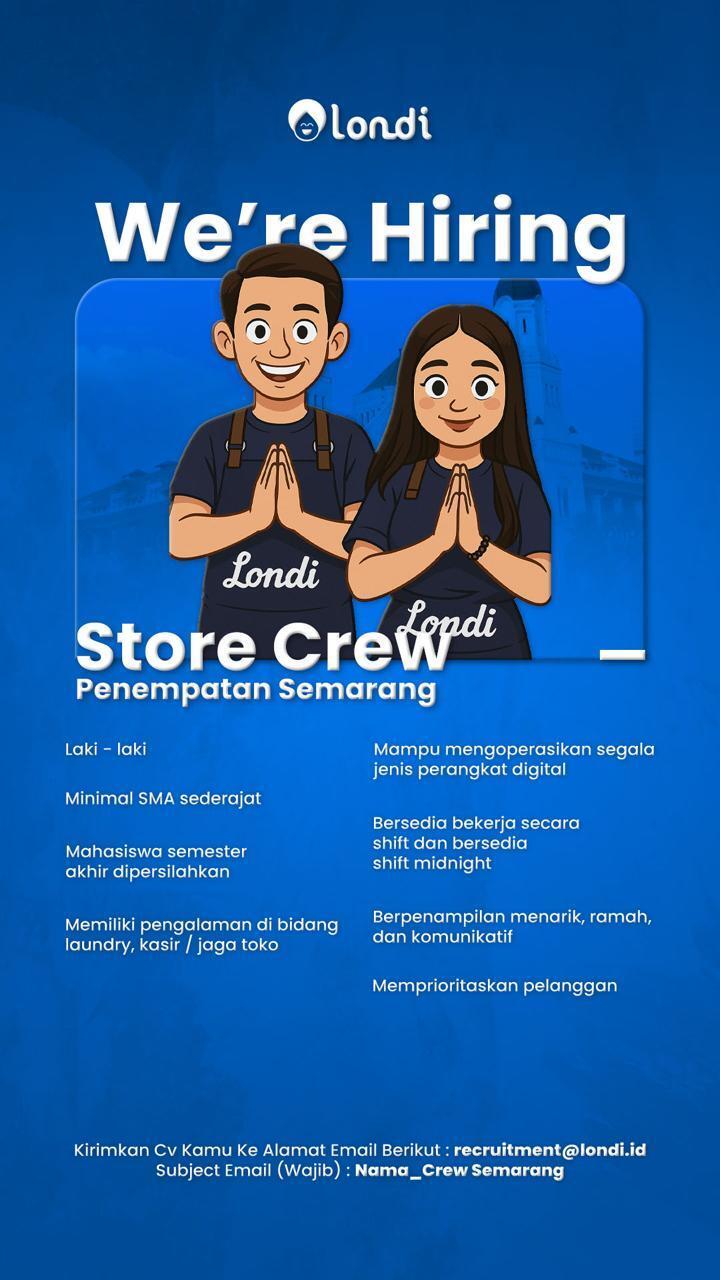 Store Crew Lowongan Kerja Store Crew di Londi Digital - LokerSemar.id